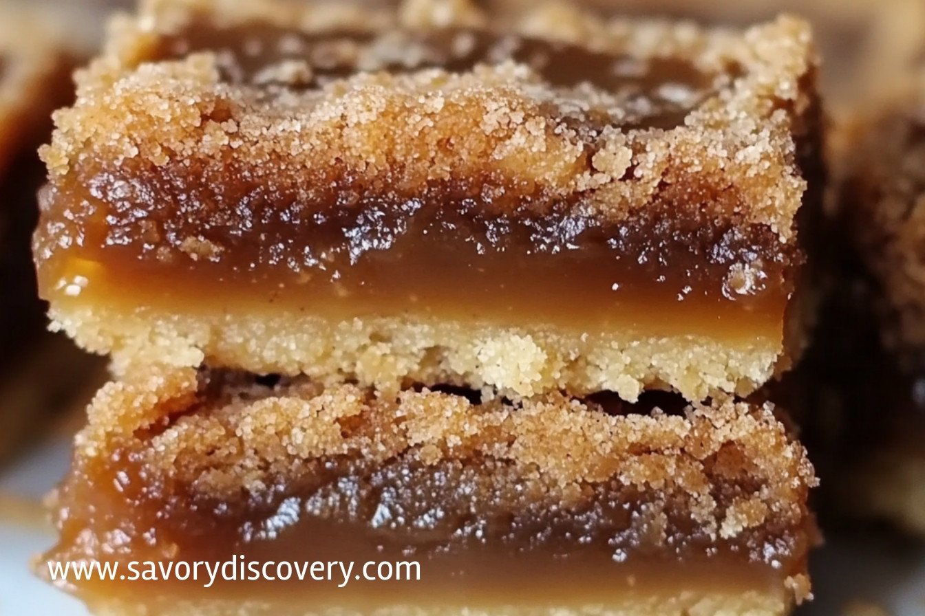 Barres Caramel Snickerdoodle Délicieuses et Faciles