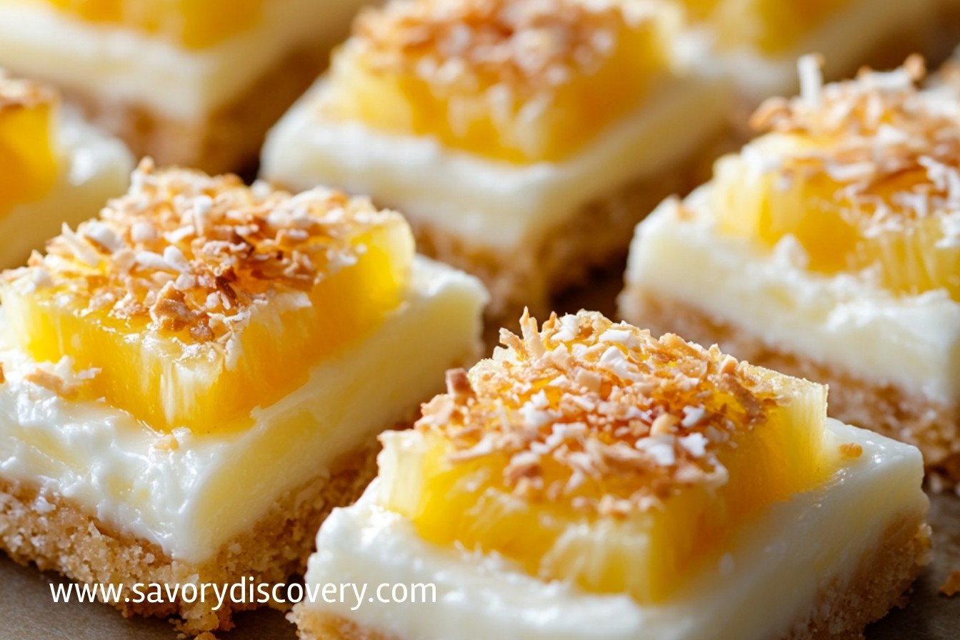 Barres ananas noix de coco sans cuisson