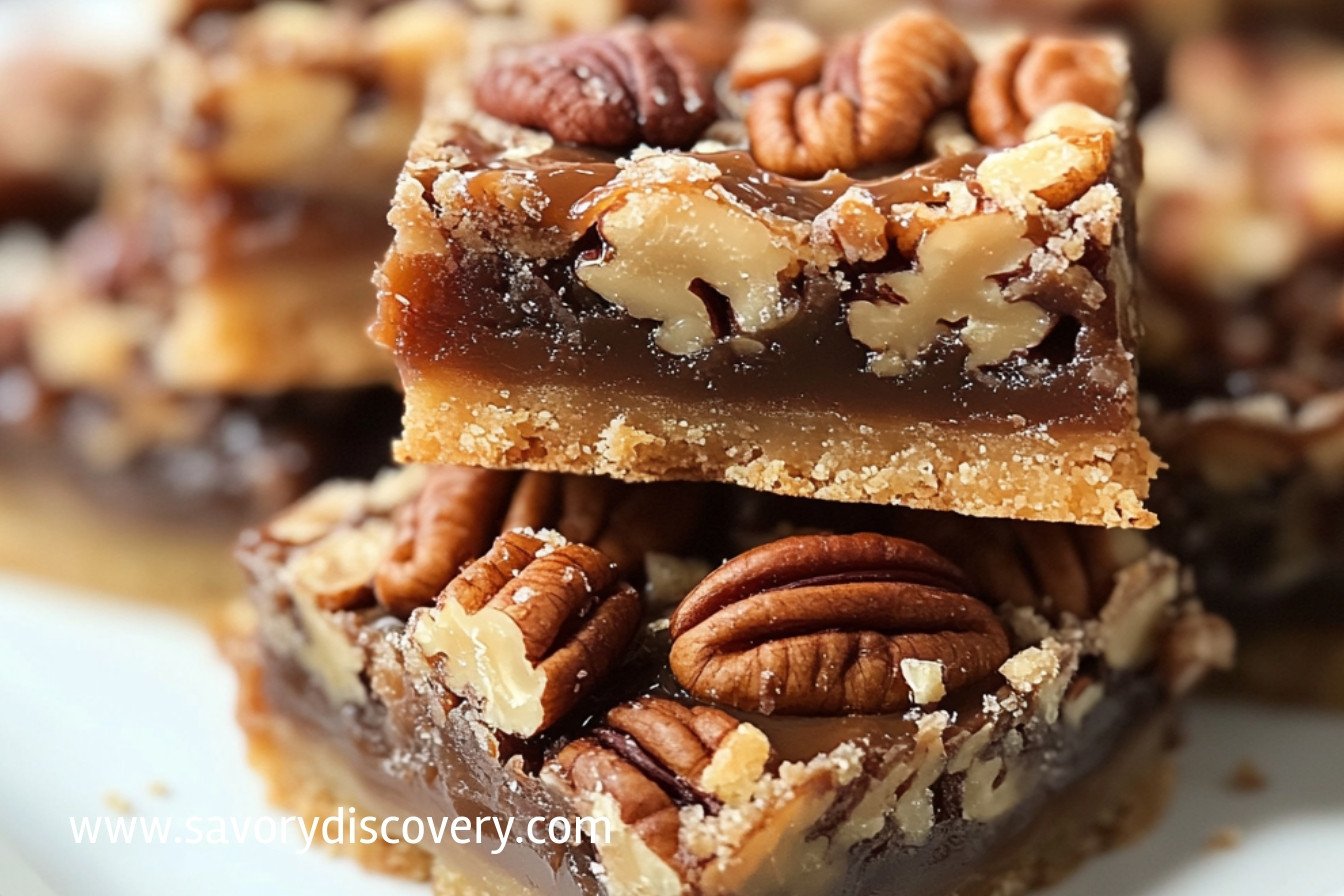 Barres au caramel et pecan irrésistibles