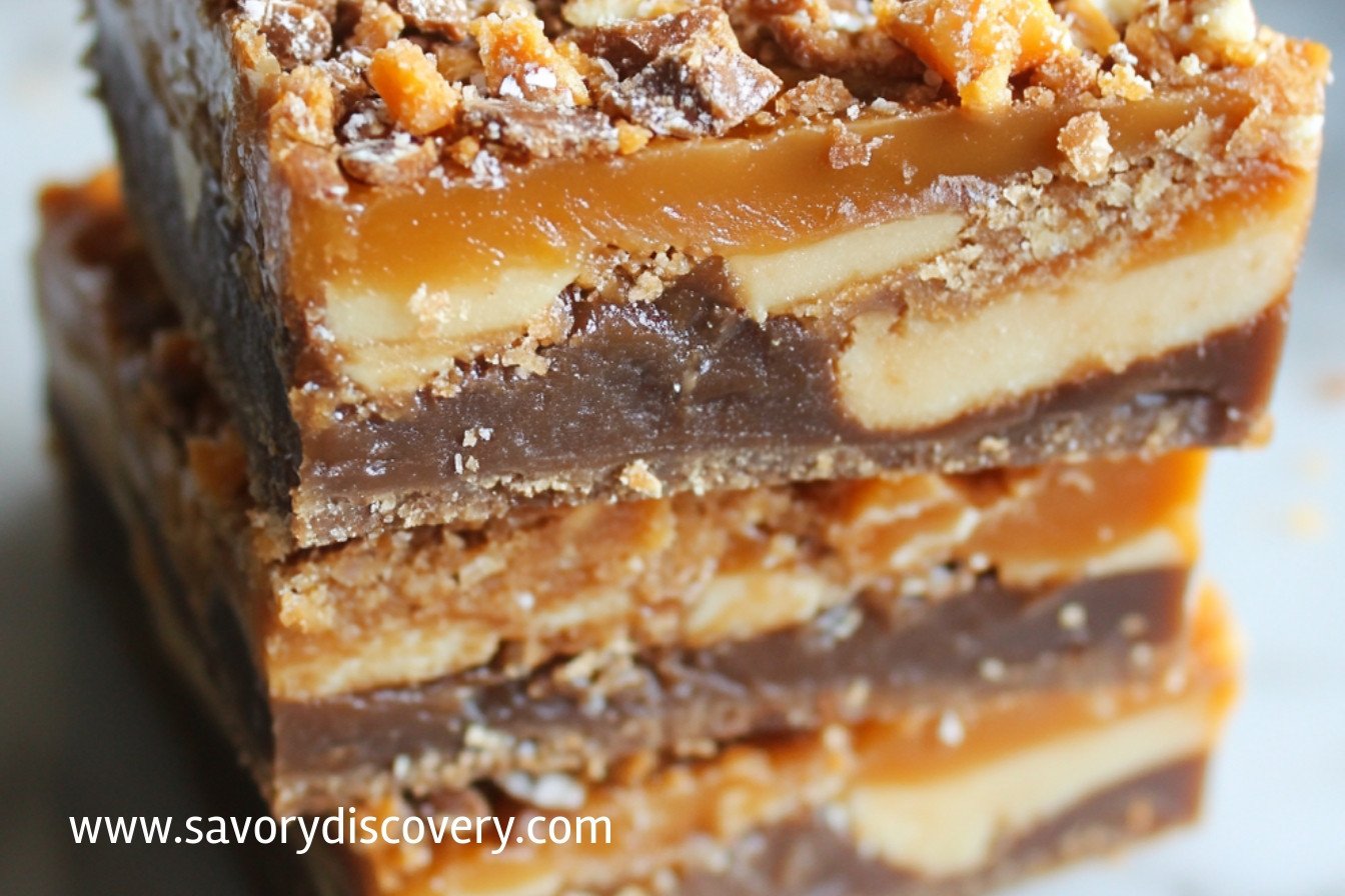 Barres croustillantes au caramel et Butterfinger