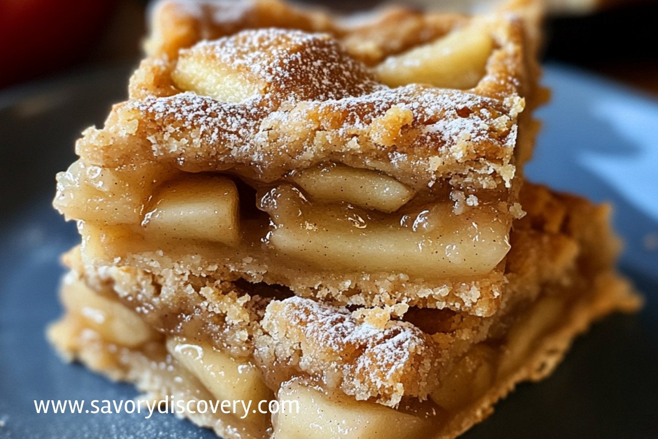 Barres de tarte aux pommes feuilletées délicieuses