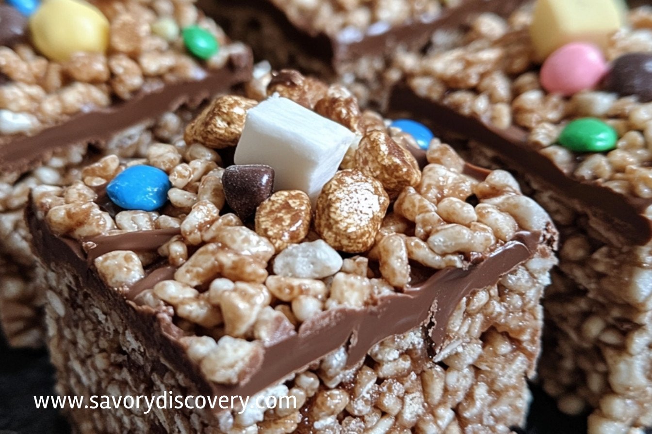 Délicieuses bouchées de Rice Krispies au chocolat