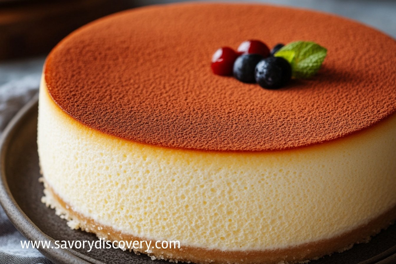 Délicieux Cheesecake Japonais en Coton Moelleux
