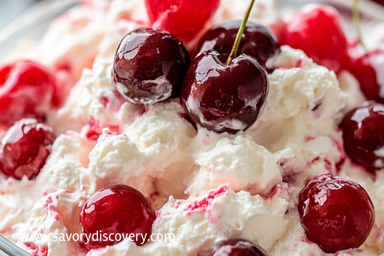 Fluff à la cerise et au fromage frais