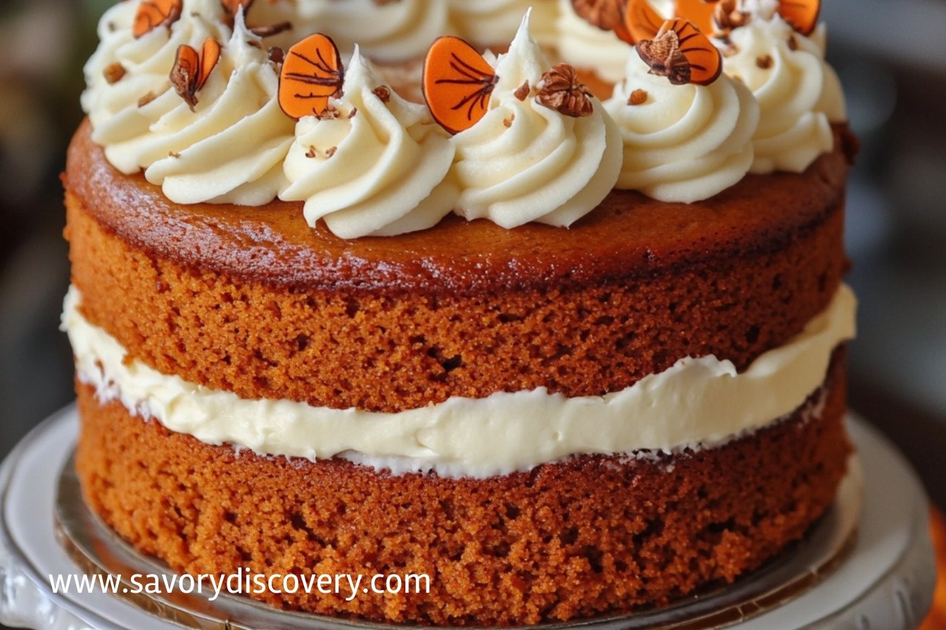 Gâteau aux épices de citrouille et fromage crémeux