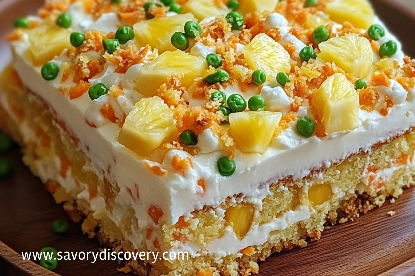 Gâteau hawaïen aux carottes et ananas délicieux