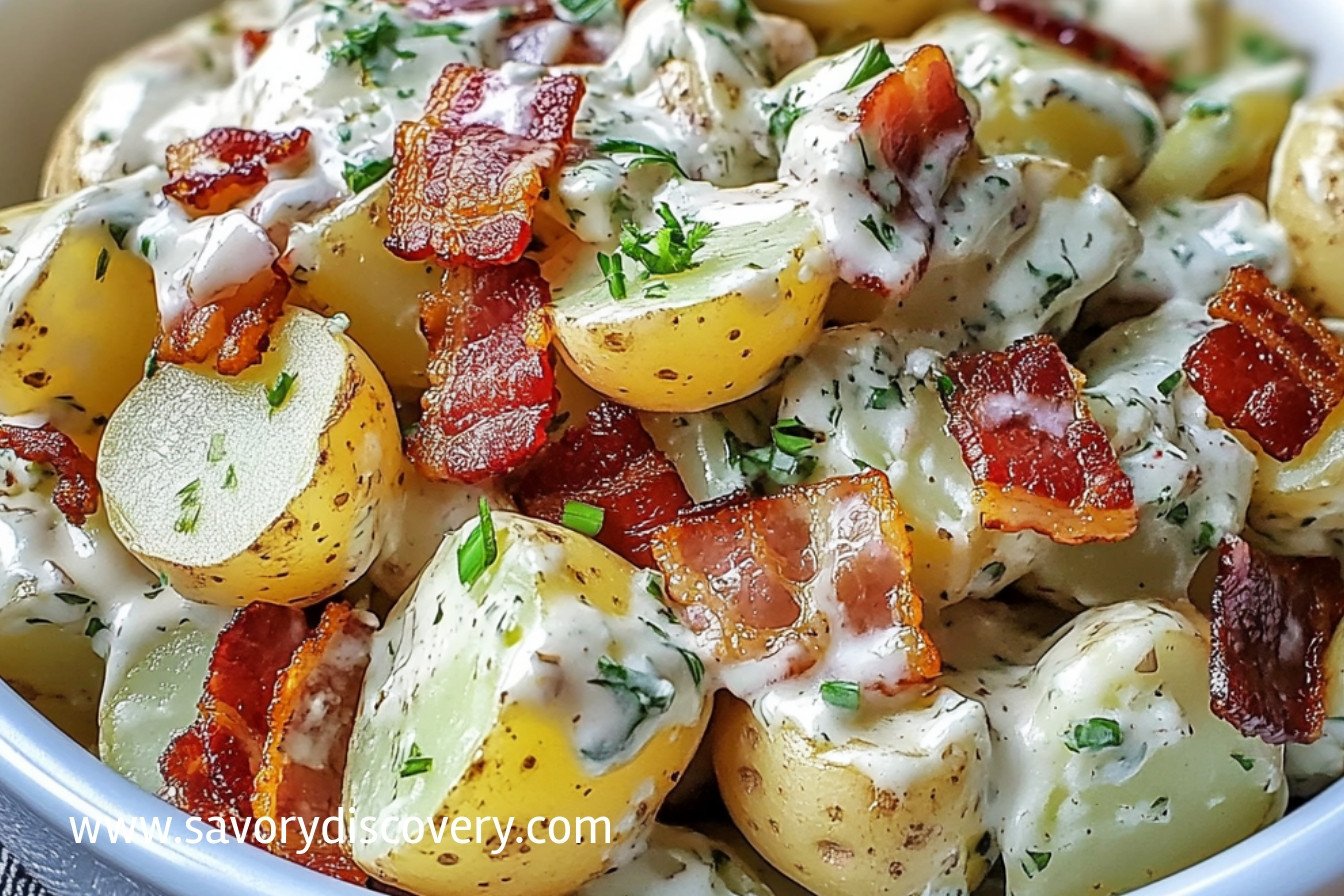 Salade de pommes de terre bacon ranch deliciosa