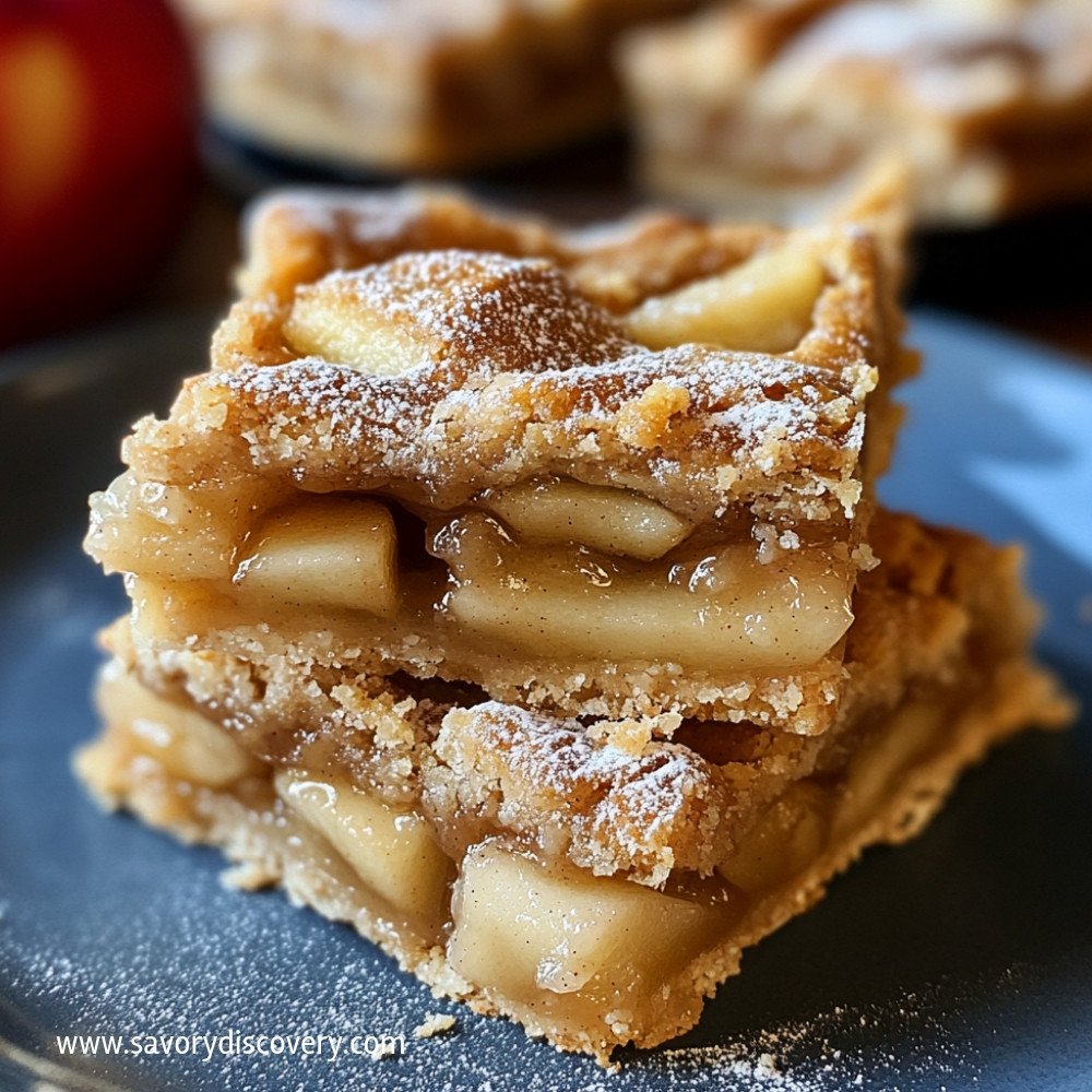 Barres de tarte aux pommes feuilletées délicieuses