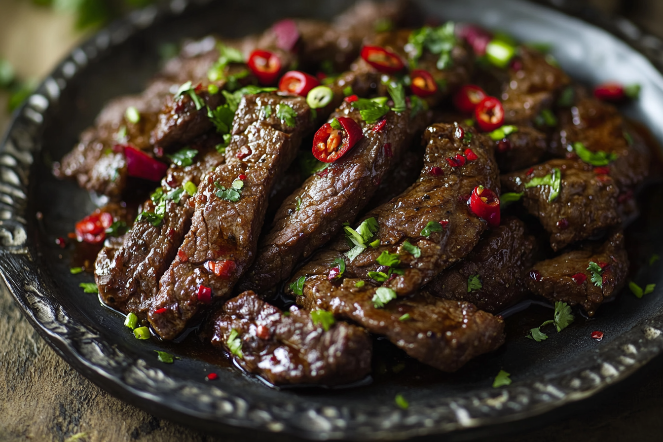 Boeuf croustillant au piment