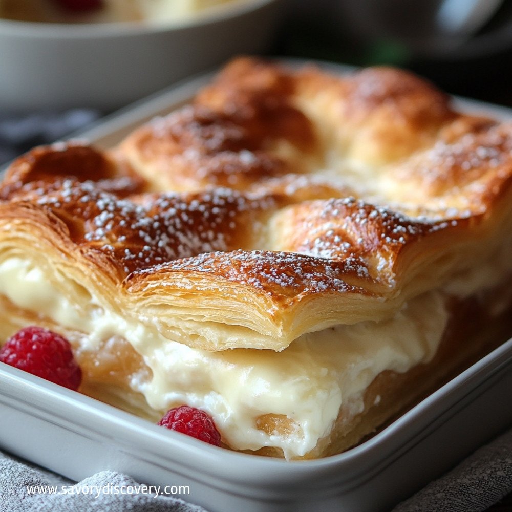 Casserole de cheesecake aux rouleaux de croissant