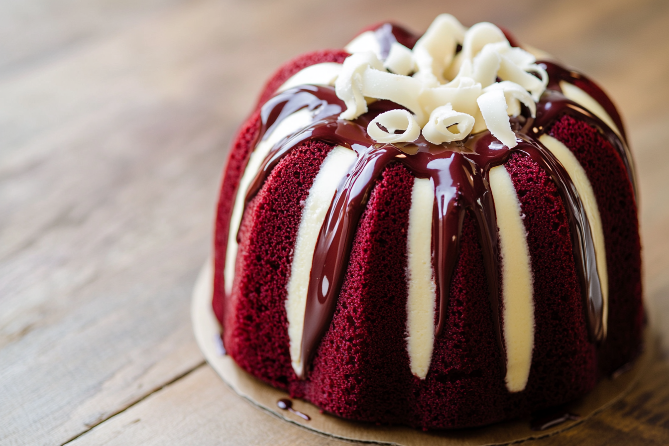 Gâteau Bundt au fromage rouge velours