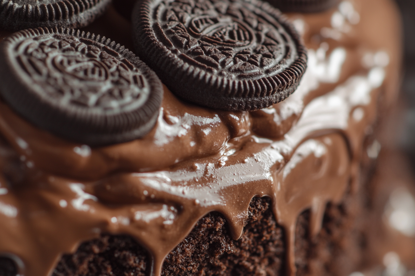 Gâteau ganache aux Oreos et beurre de cacahuète