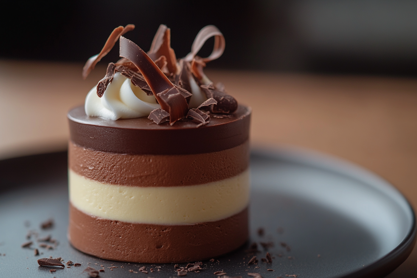 Gâteau mousse au chocolat triple
