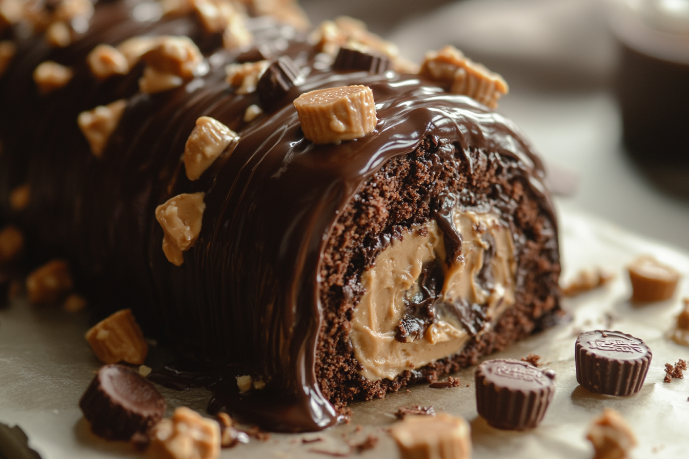 Gâteau roulé aux Reese's