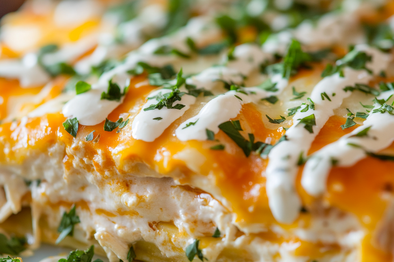 Lasagne au poulet buffalo cheesy