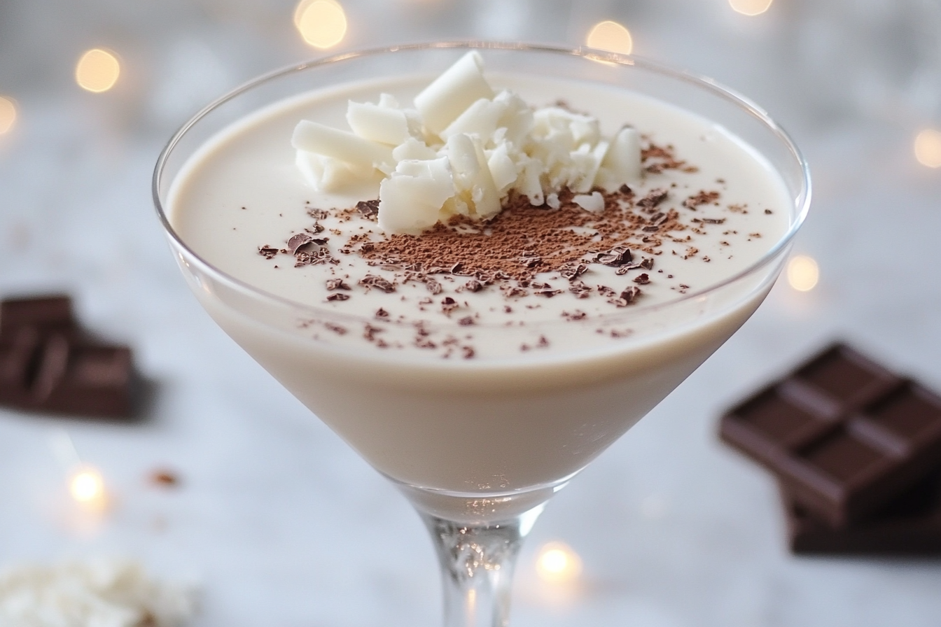 Martini au chocolat blanc et espresso