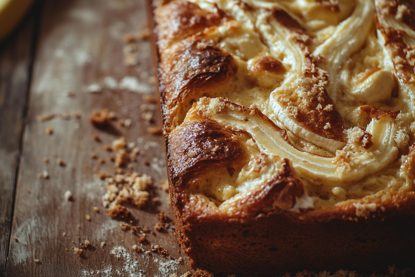 Pain aux bananes et fromage à la crème