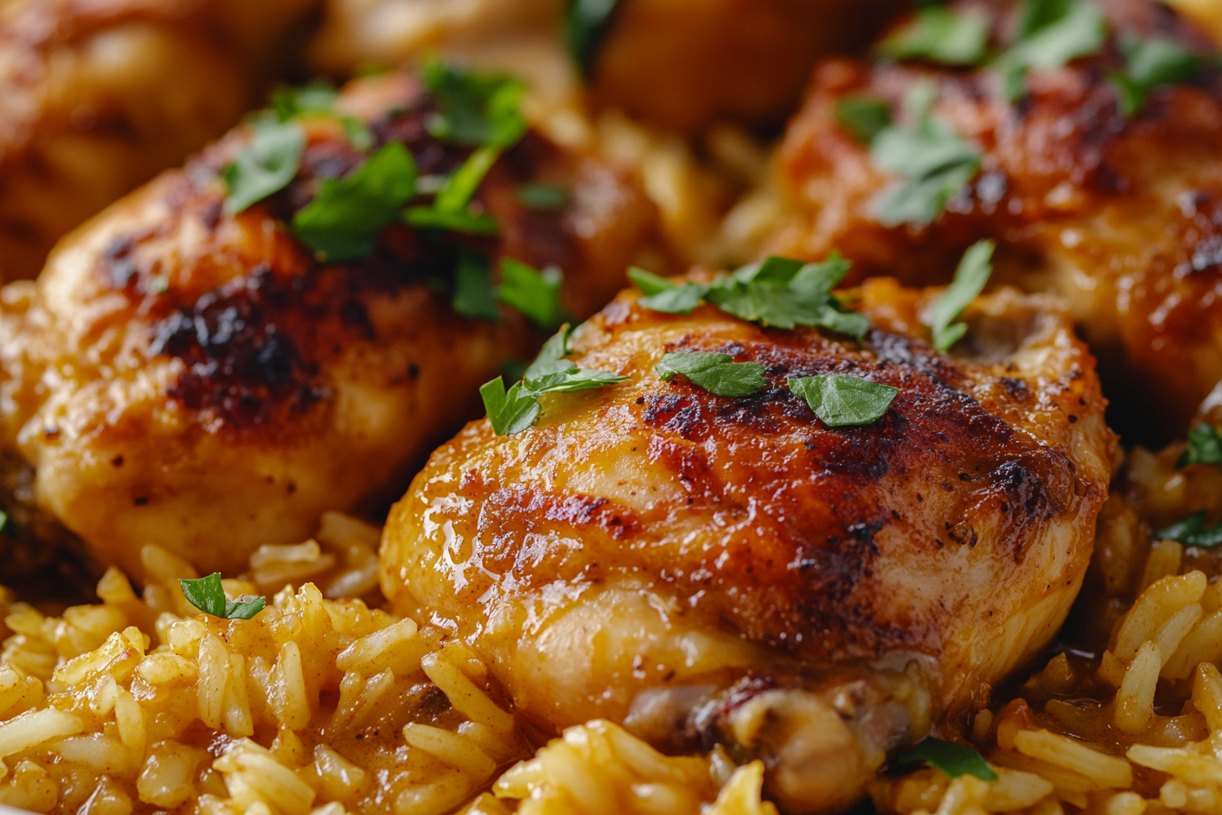 Poulet étouffé avec riz