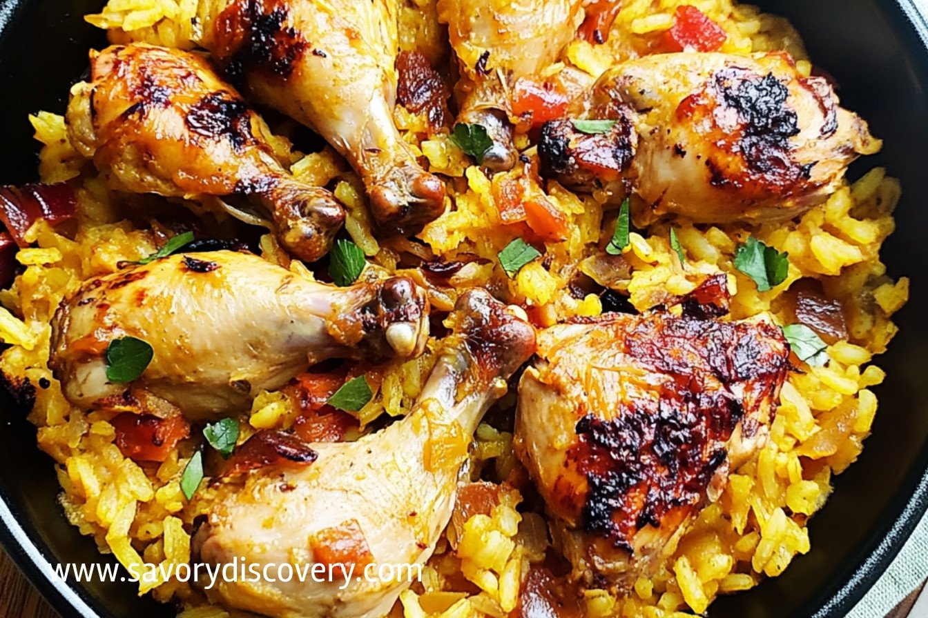 Recette du poulet et riz à la portugaise