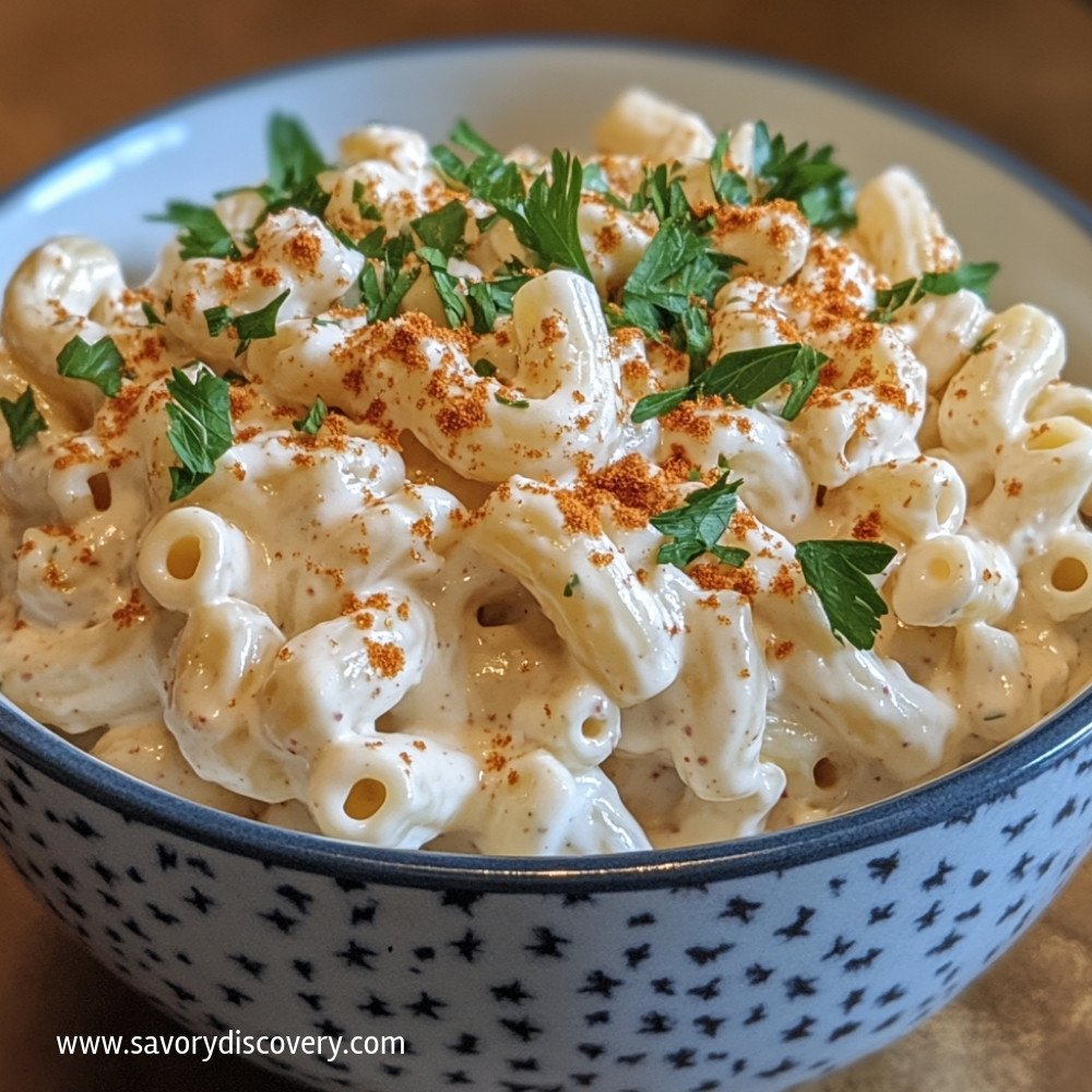Salade de macaroni crémeuse classique et savoureuse