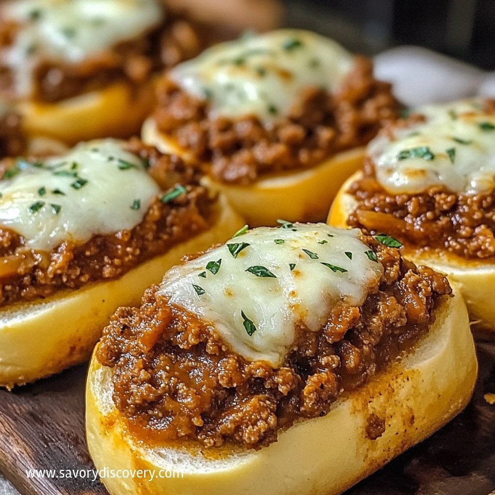 Sloppy Joes au Pain à l'Ail Délicieux