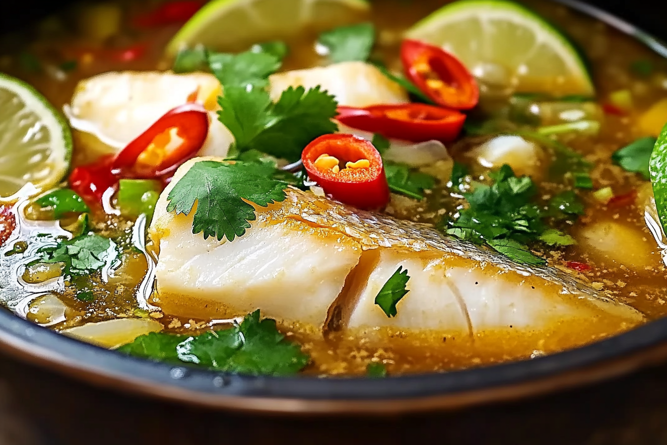 Soupe de poisson épicée au citronnelle