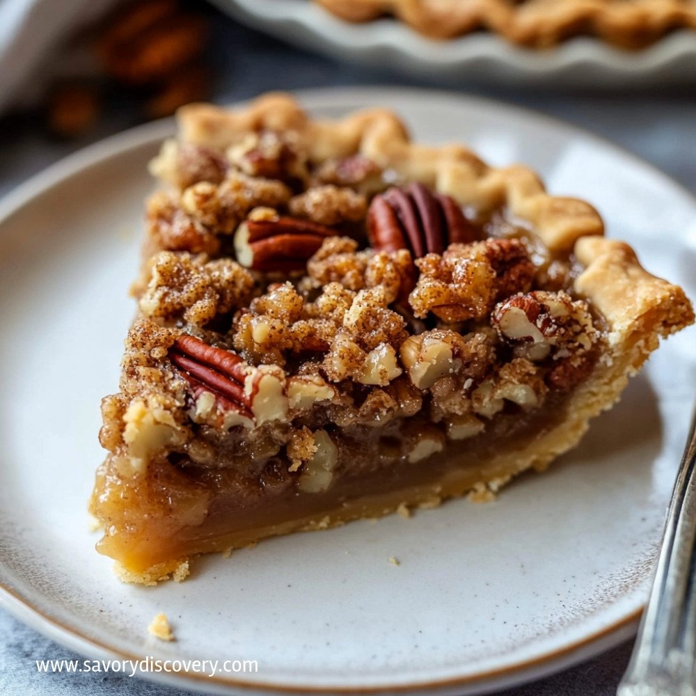 Tarte aux noix de pécan avec streusel savoureux