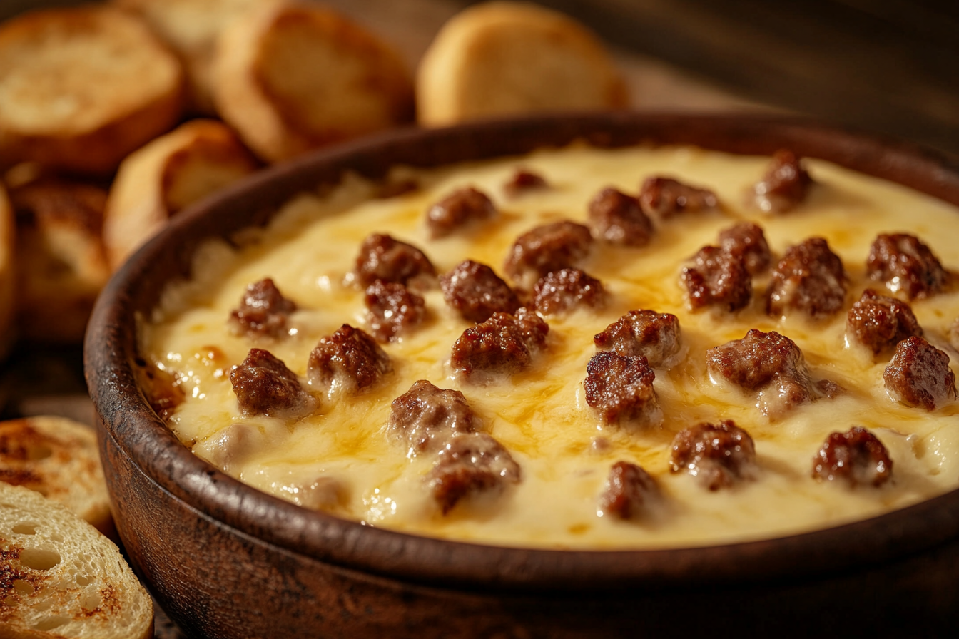 Trempette de saucisse épicée au fromage