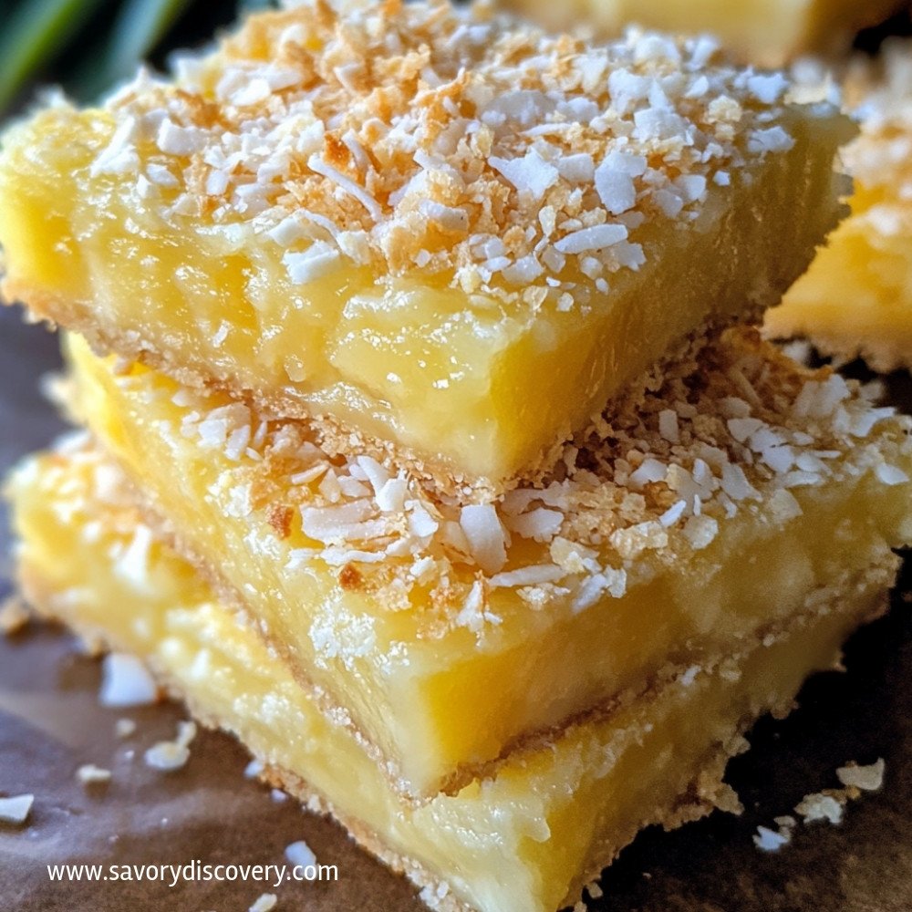 Barres ananas noix de coco sans cuisson