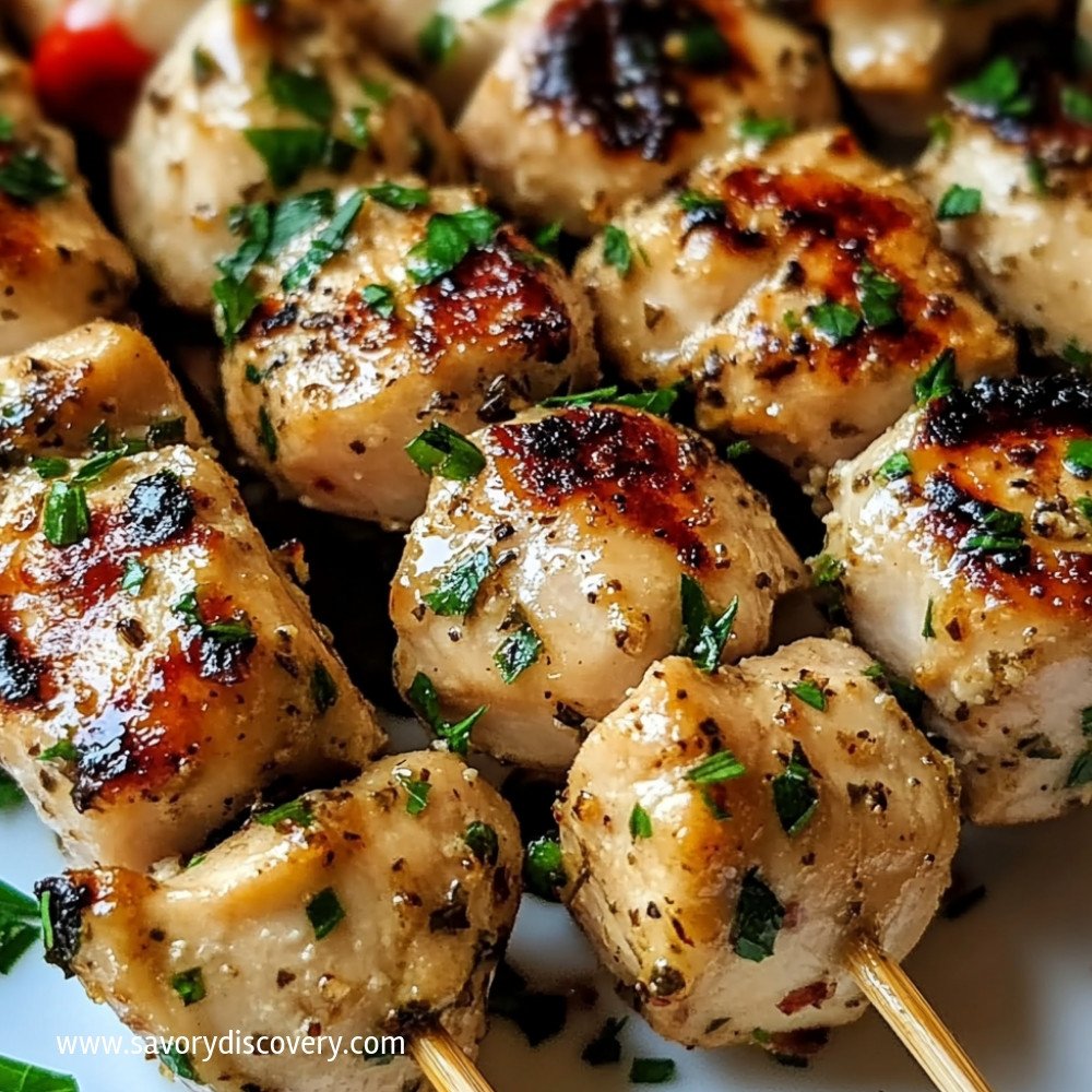Brochettes de Poulet à l'Ail et Parmesan