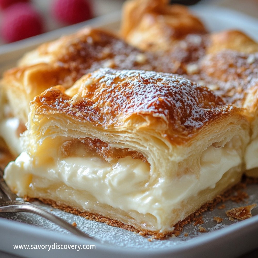 Casserole de cheesecake aux rouleaux de croissant