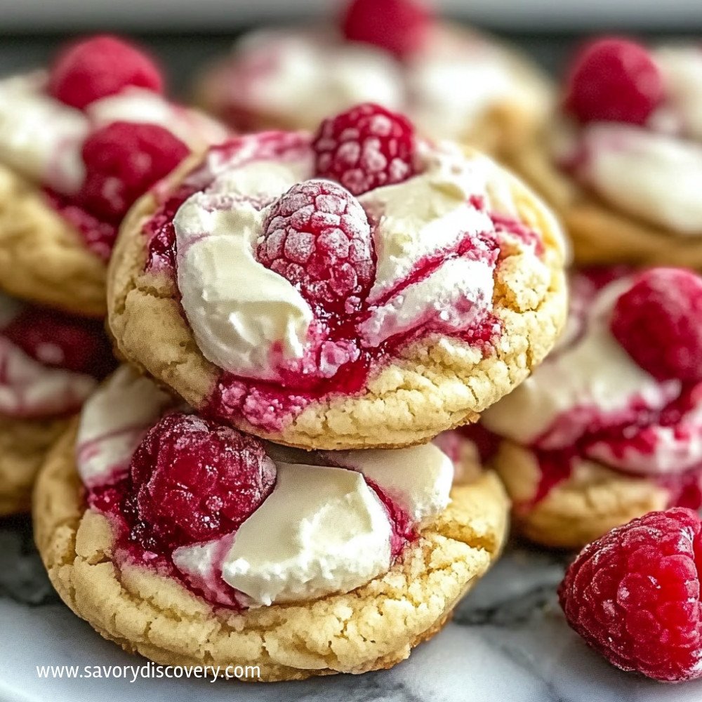 Cookies au fromage et framboises irrésistibles