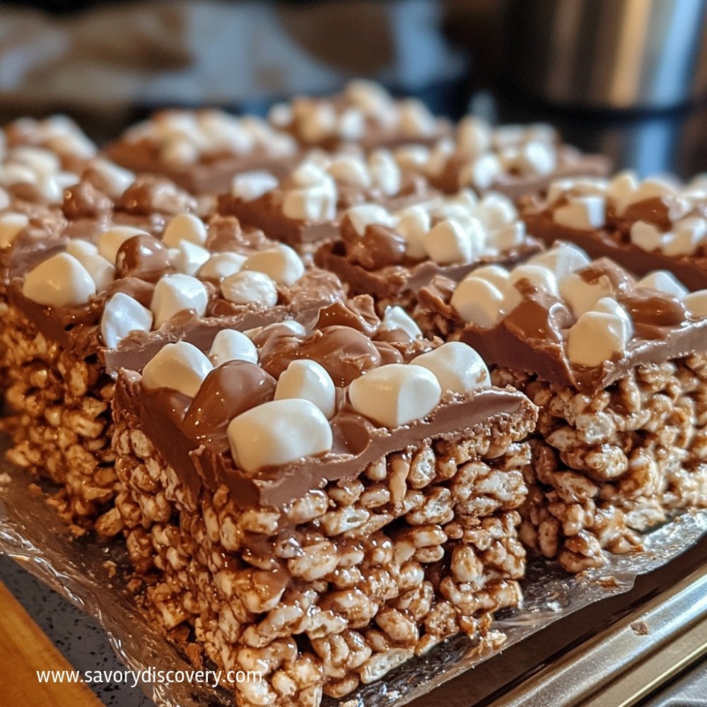 Délicieuses bouchées de Rice Krispies au chocolat