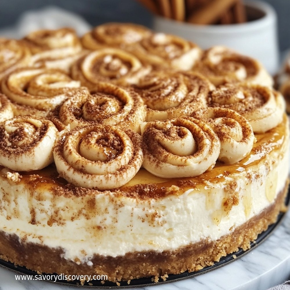 Gâteau au fromage roulé à la cannelle délicieux