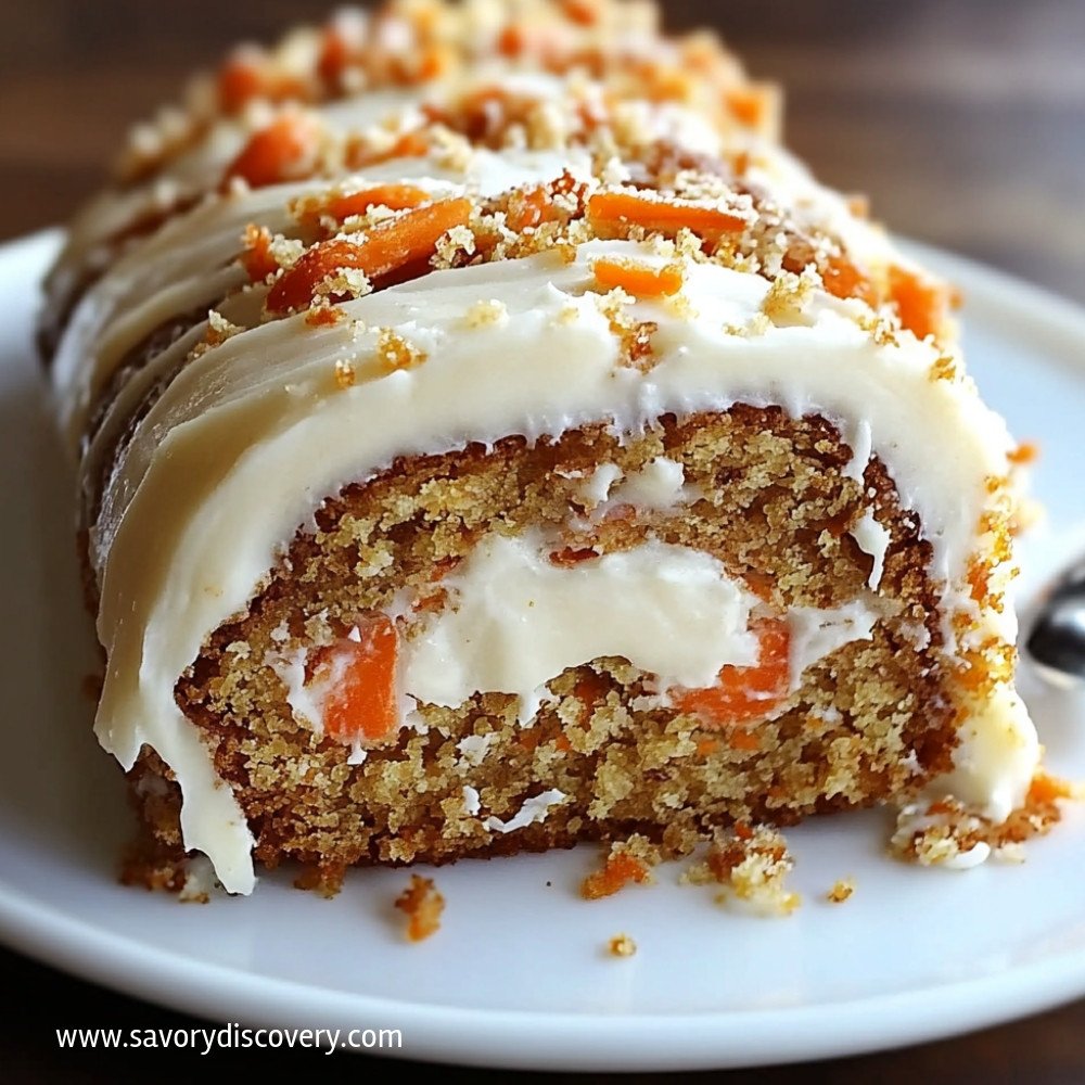 Gâteau roulé aux carottes et crème au fromage