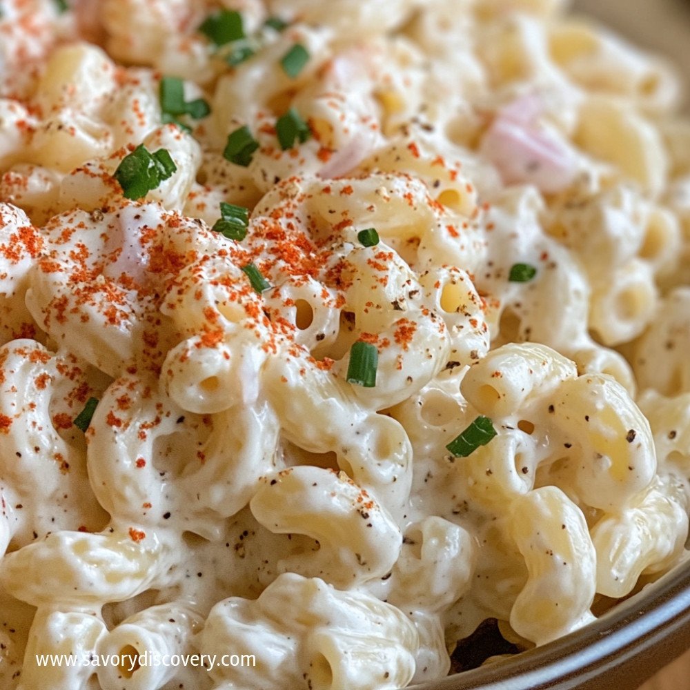 Salade de macaroni crémeuse classique et savoureuse