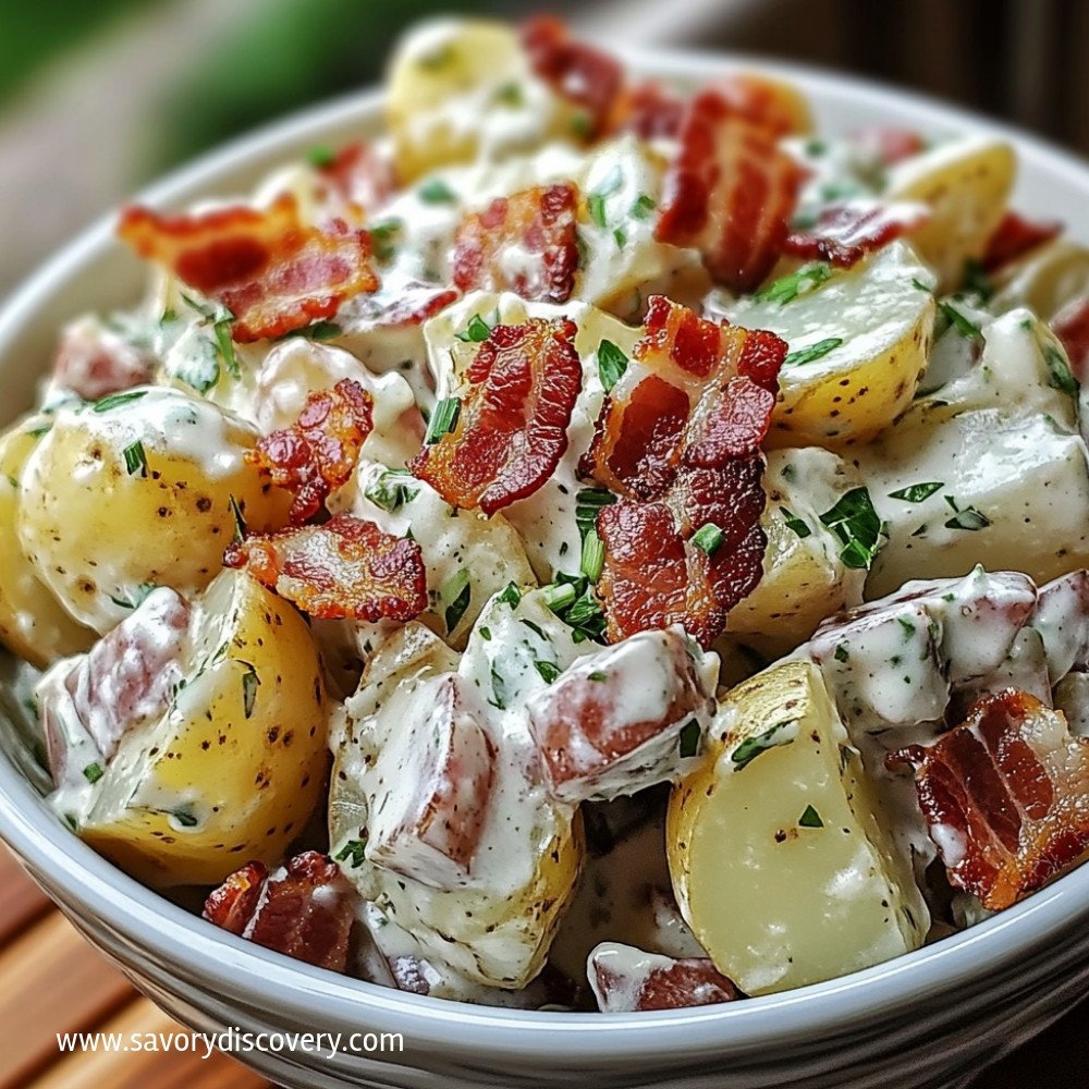 Salade de pommes de terre bacon ranch deliciosa