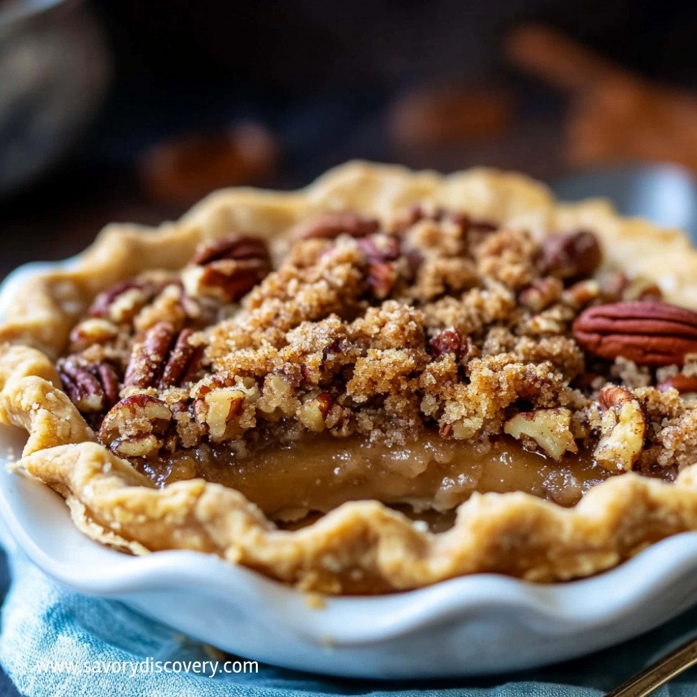 Tarte aux noix de pécan avec streusel savoureux