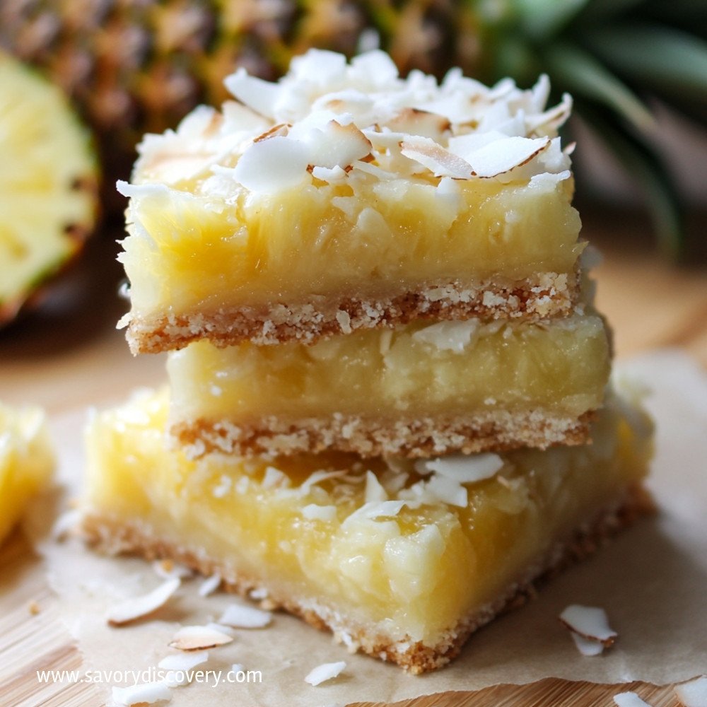 Barres ananas noix de coco sans cuisson