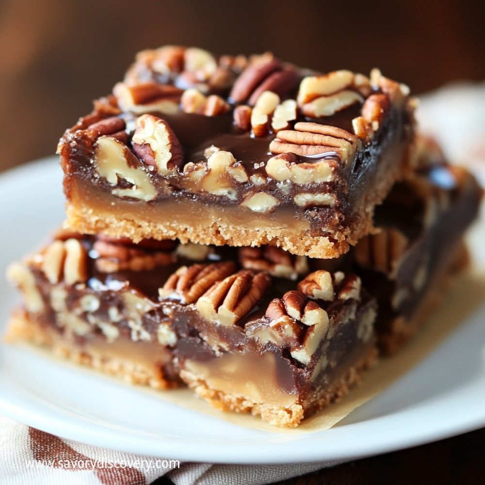 Barres au caramel et pecan irrésistibles