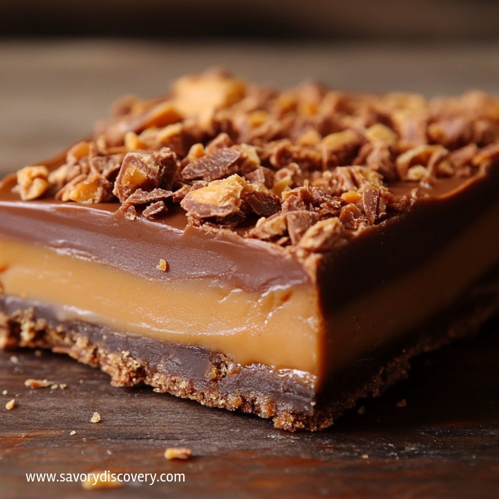 Barres croustillantes au caramel et Butterfinger
