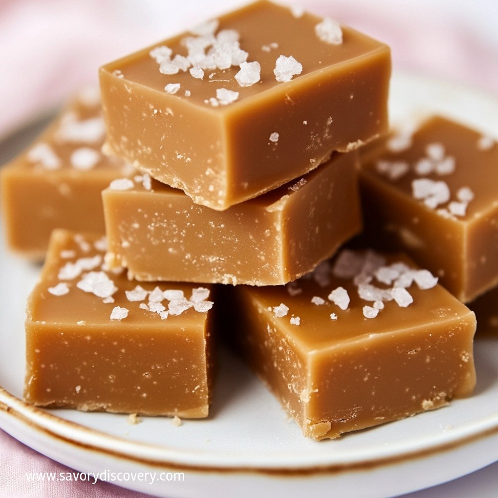 Délicieux fudge au caramel salé maison