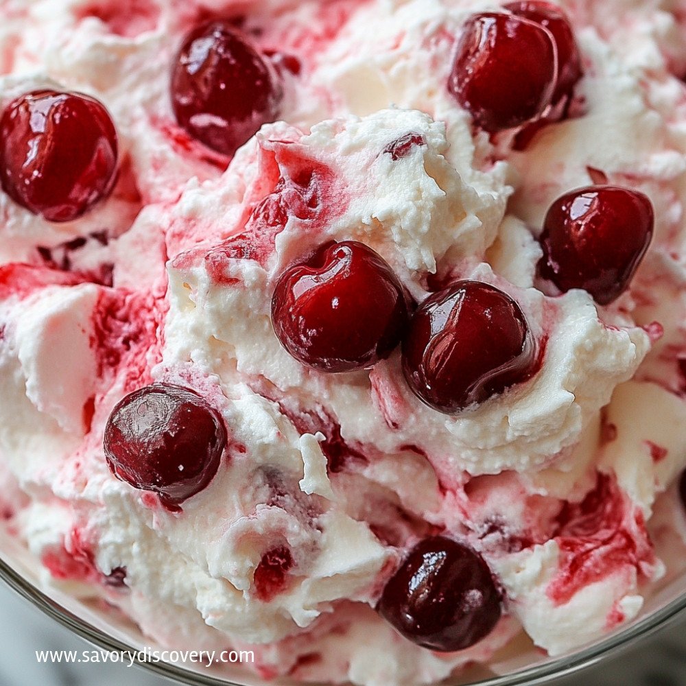 Fluff à la cerise et au fromage frais