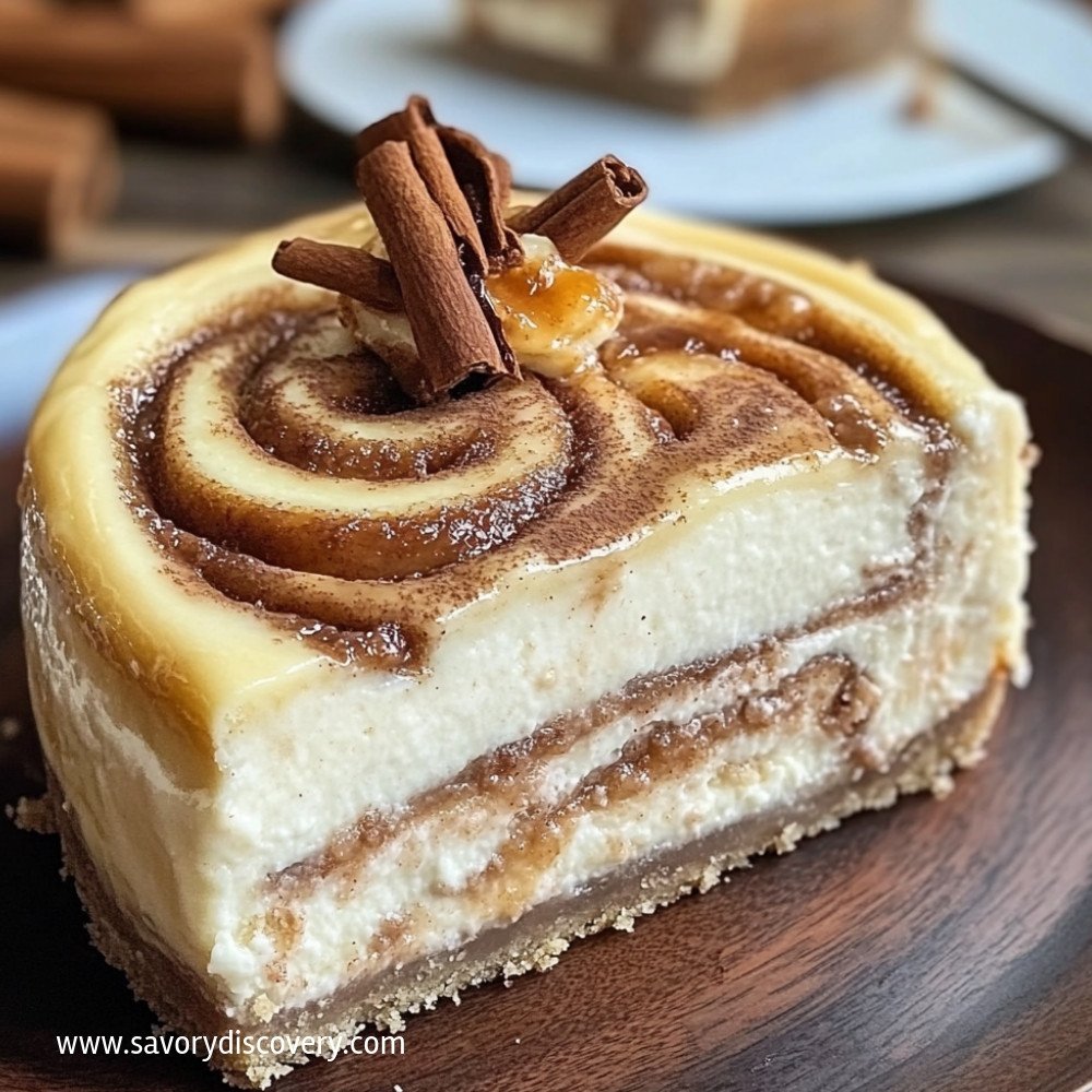 Gâteau au fromage roulé à la cannelle délicieux