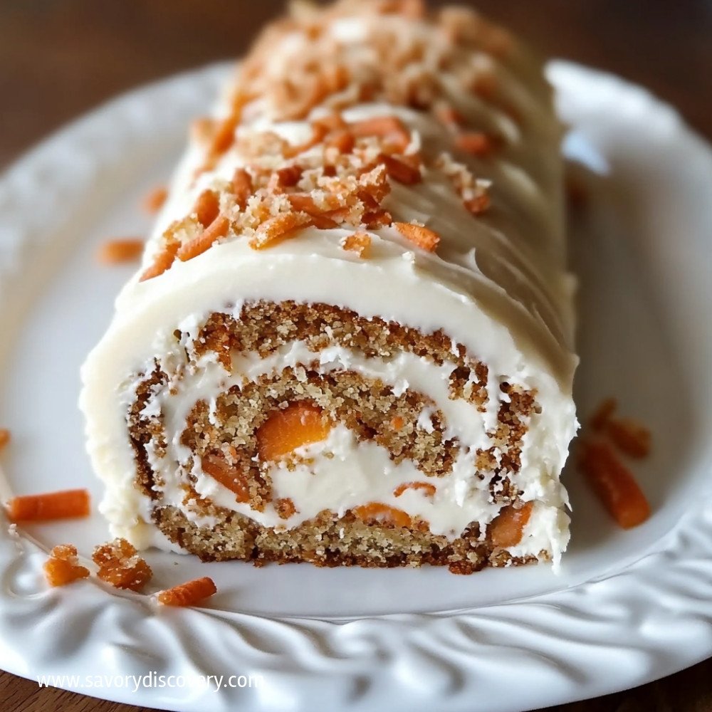 Gâteau roulé aux carottes et crème au fromage