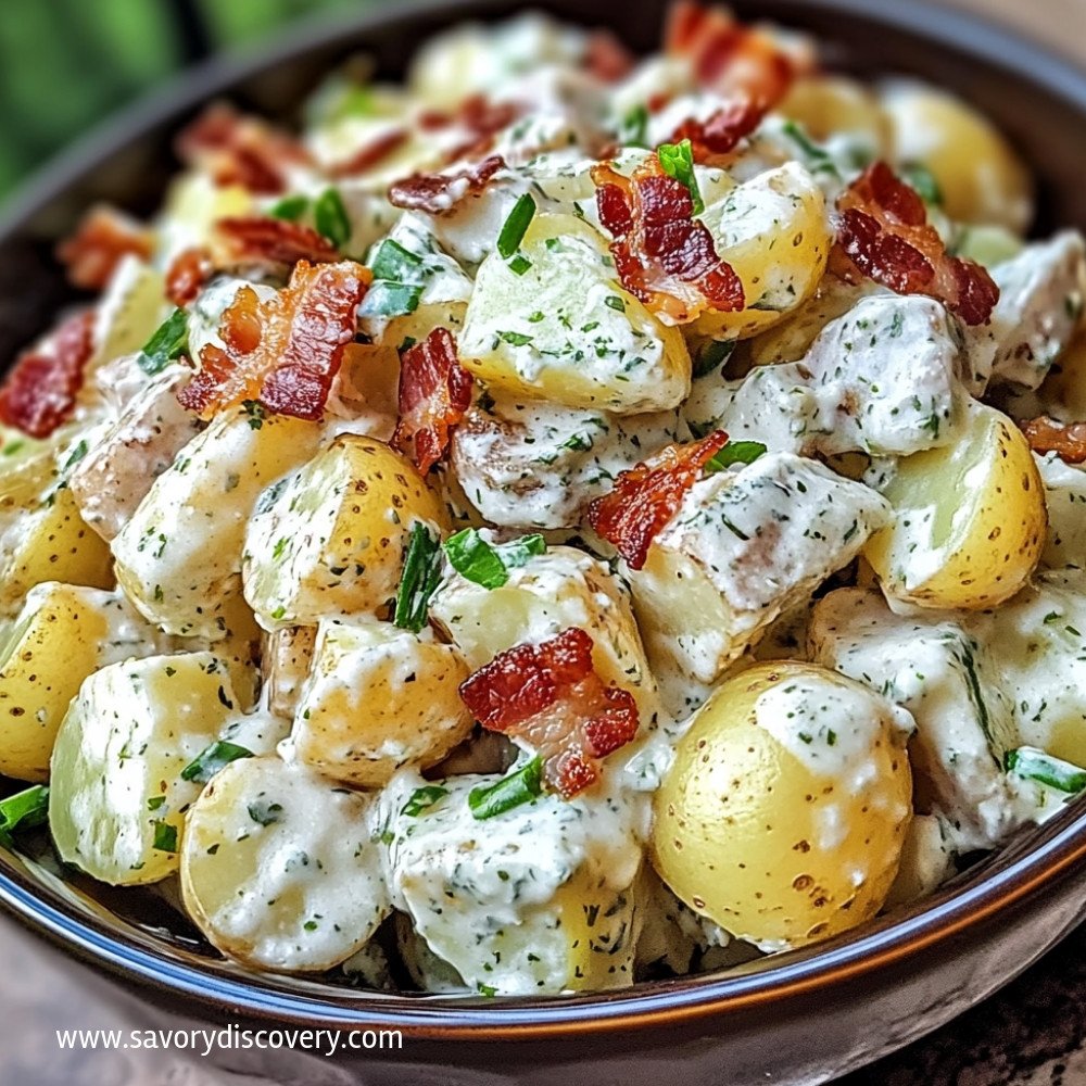 Salade de pommes de terre bacon ranch deliciosa