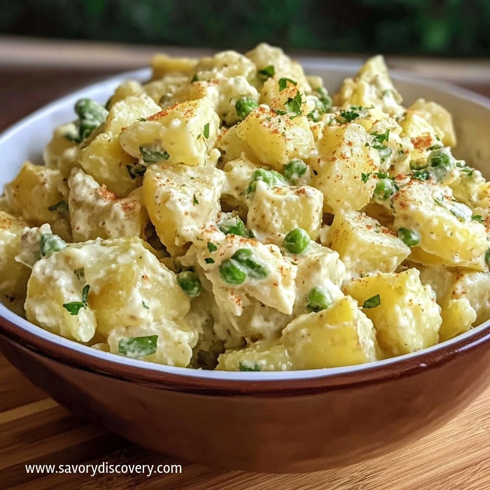 Salade de pommes de terre sans œuf délicieuse