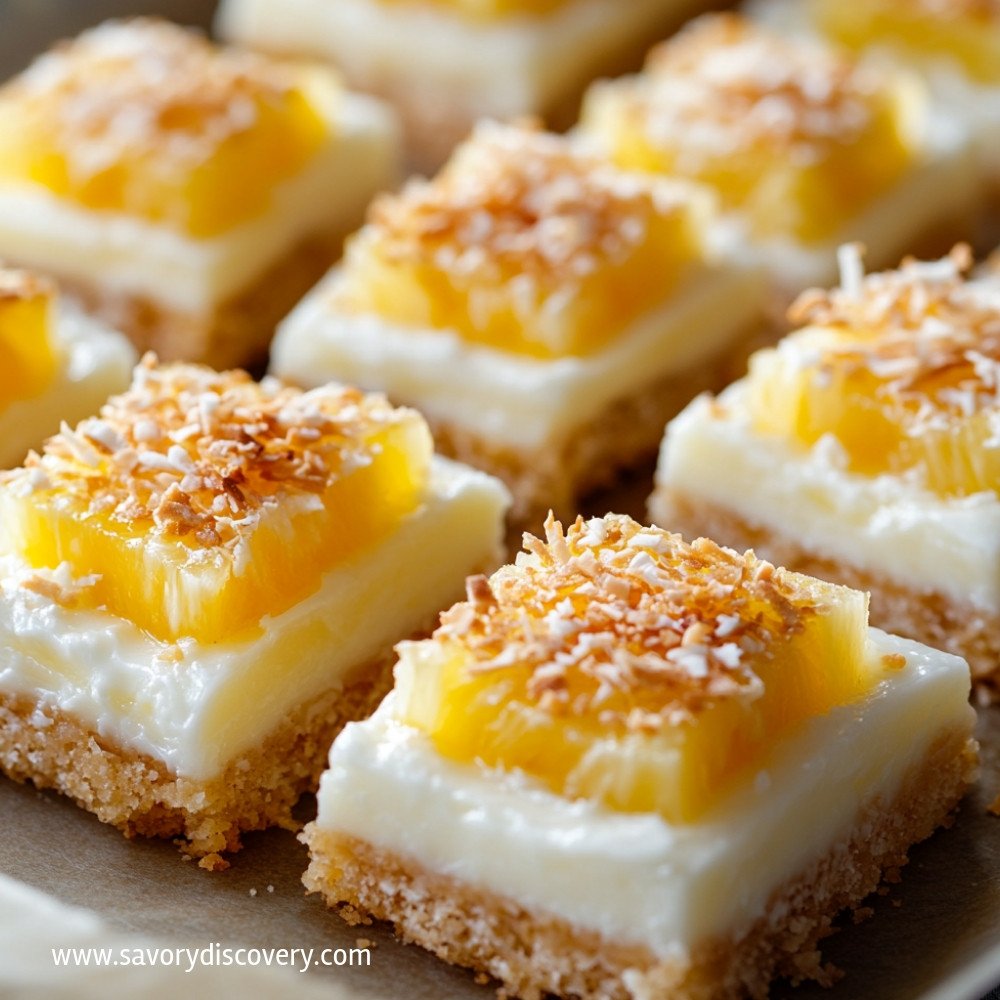 Barres ananas noix de coco sans cuisson