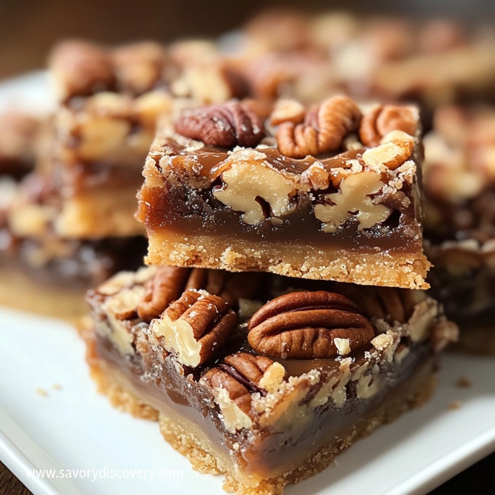 Barres au caramel et pecan irrésistibles