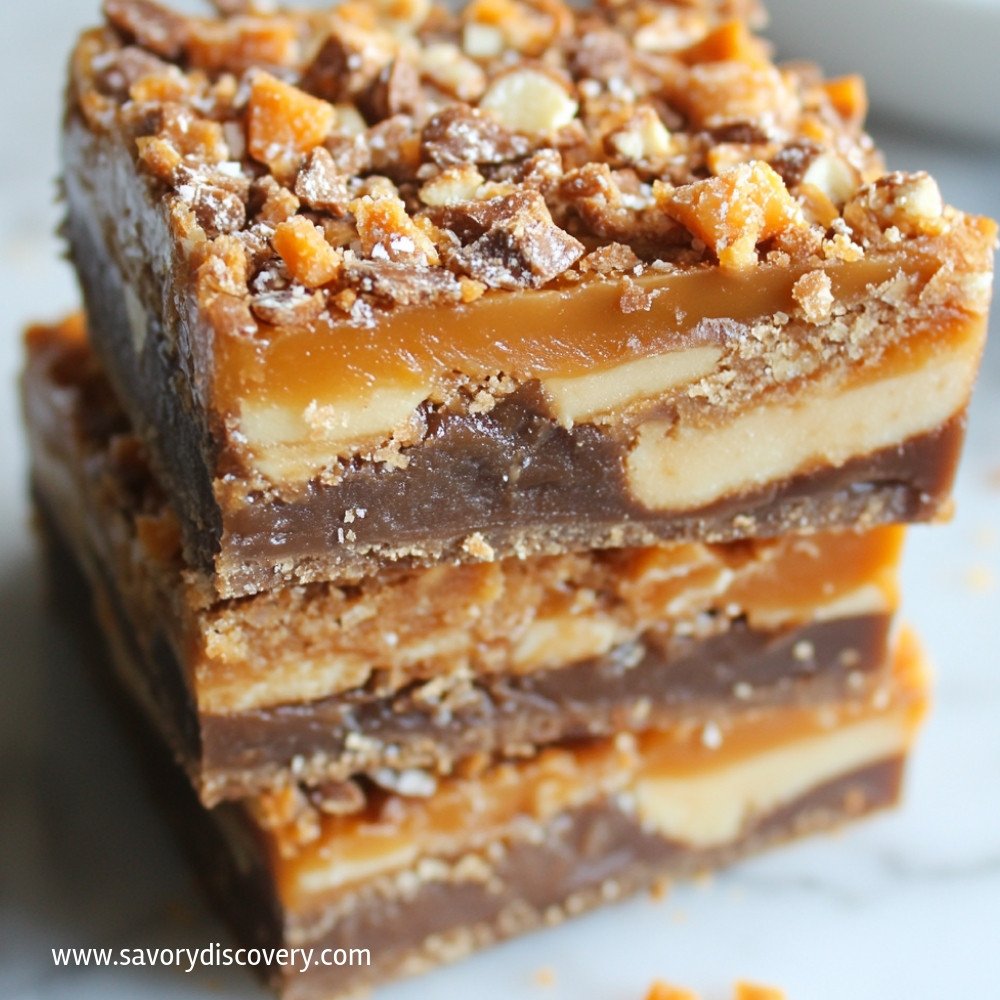 Barres croustillantes au caramel et Butterfinger